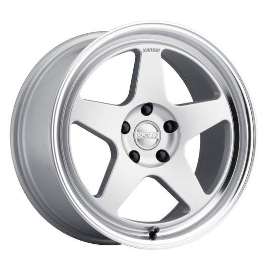 19x9.5 Kansei K12h Knp Hyper Silver With Bright Machined Lip Wheel 5x4.5 (22mm)