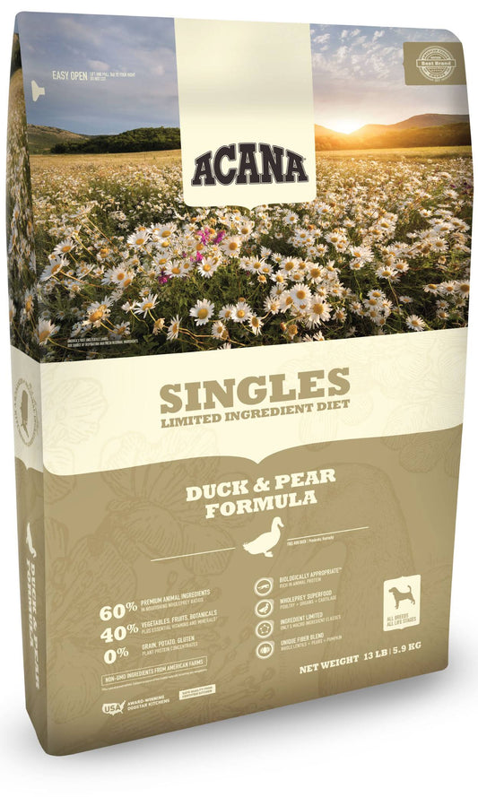 Acana Singles Duck & Pear Dry Dog Food (4.5 Lbs)
